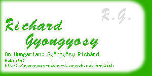 richard gyongyosy business card